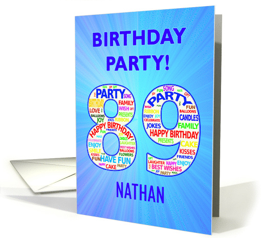 89th Birthday Party Invitation card (1768220)