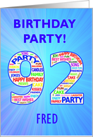 91nd Birthday Party Invitation card