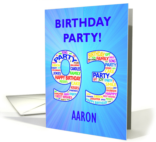 93rd Birthday Party Invitation card (1768228)