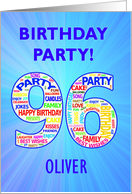 96th Birthday Party Invitation card