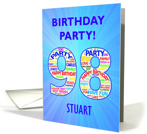 98th Birthday Party Invitation card (1768238)