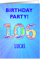 106th Birthday Party Invitation card
