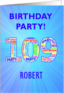 109th Birthday Party Invitation card