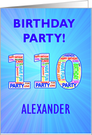 110th Birthday Party Invitation card