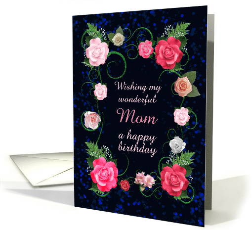 Mom Birthday Beautiful Pink Roses card (1771698)