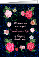 Mother in Law Birthday Beautiful Pink Roses card