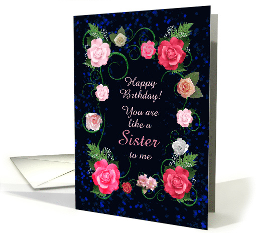 Like a Sister Birthday Beautiful Pink Roses card (1771704)