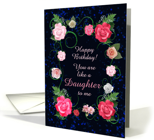 Like a Daughter Birthday Beautiful Pink Roses card (1771710)