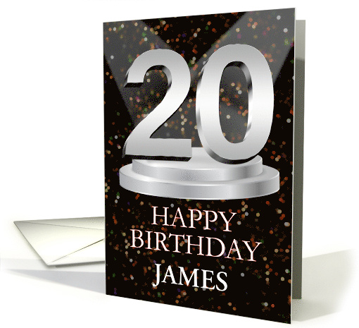 20th Birthday Add A Name James Spotlights card (1772848)
