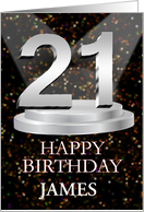 21st Birthday Add A Name James Spotlights card