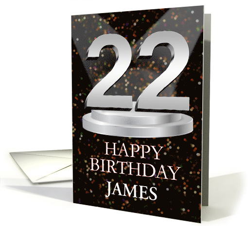 22nd Birthday Add A Name James Spotlights card (1772868)