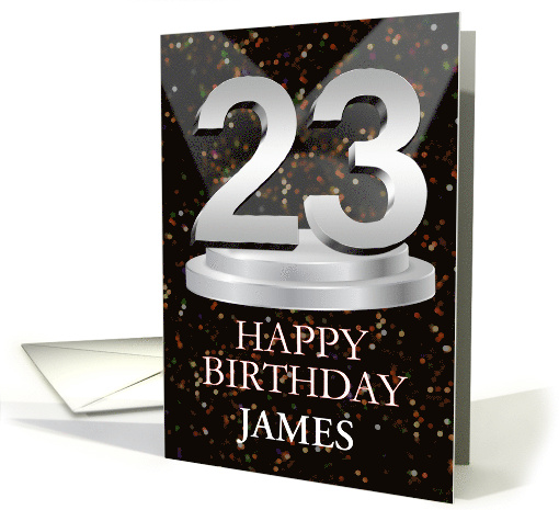 23rd Birthday Add A Name James Spotlights card (1772870)