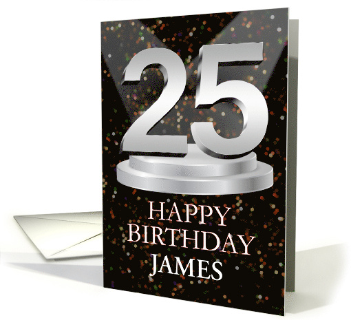 25th Birthday Add A Name James Spotlights card (1772874)