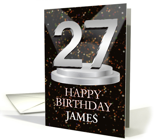 27th Birthday Add A Name James Spotlights card (1772894)