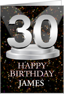 30th Birthday Add A Name James Spotlights card
