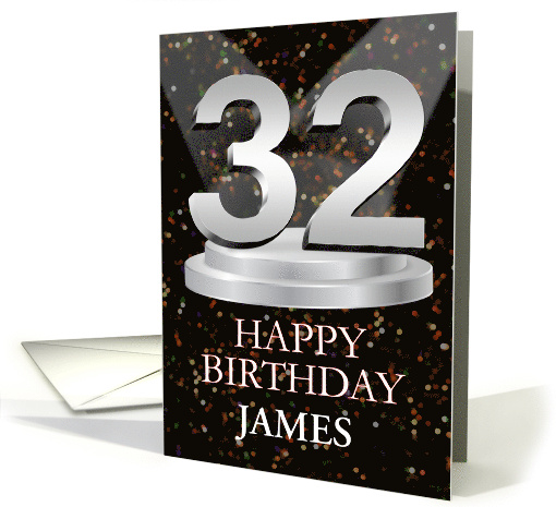 32nd Birthday Add A Name James Spotlights card (1772920)