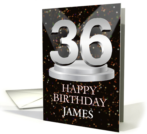 36th Birthday Add A Name James Spotlights card (1772984)