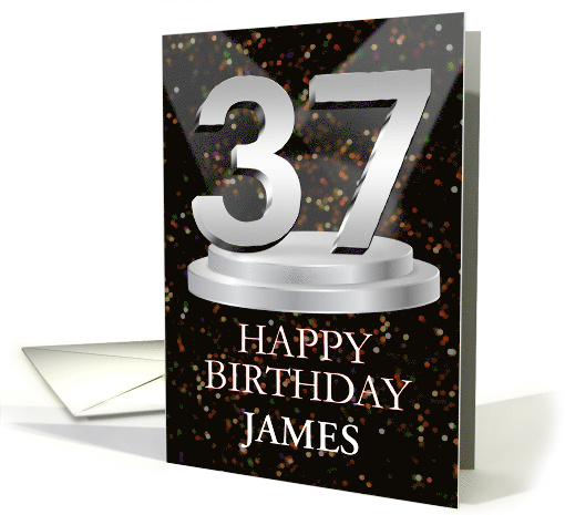 37th Birthday Add A Name James Spotlights card (1772986)
