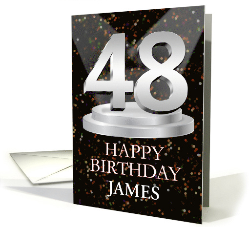 48th Birthday Add A Name James Spotlights card (1773152)