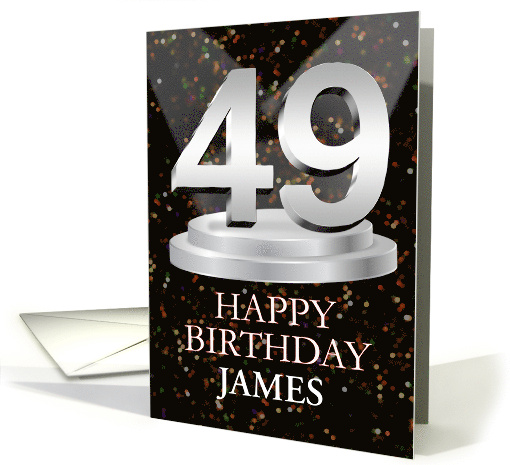 49th Birthday Add A Name James Spotlights card (1773154)