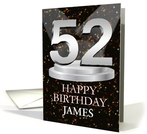 52nd Birthday Add A Name James Spotlights card (1773244)
