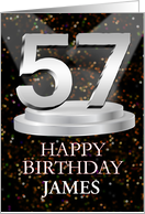 57th Birthday Add A Name James Spotlights card