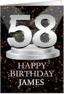58th Birthday Add A Name James Spotlights card