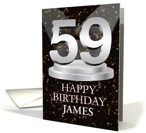 59th Birthday Add A Name James Spotlights card (1773258)