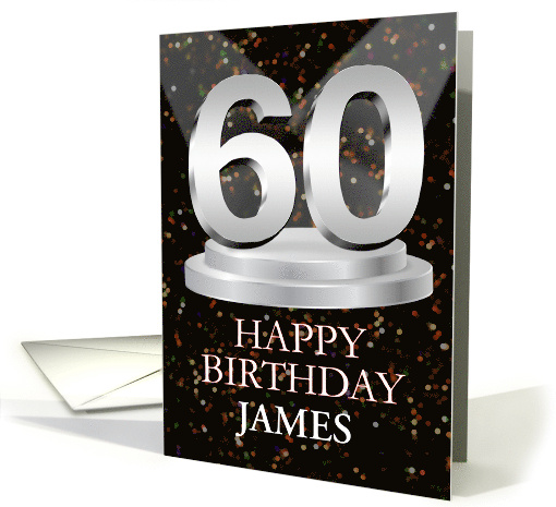 60th Birthday Add A Name James Spotlights card (1773260)