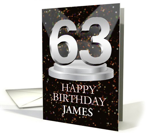 63rd Birthday Add A Name James Spotlights card (1773266)