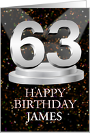 63rd Birthday Add A Name James Spotlights card