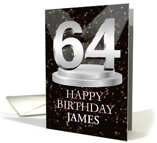 64th Birthday Add A Name James Spotlights card (1773268)