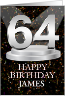 64th Birthday Add A Name James Spotlights card