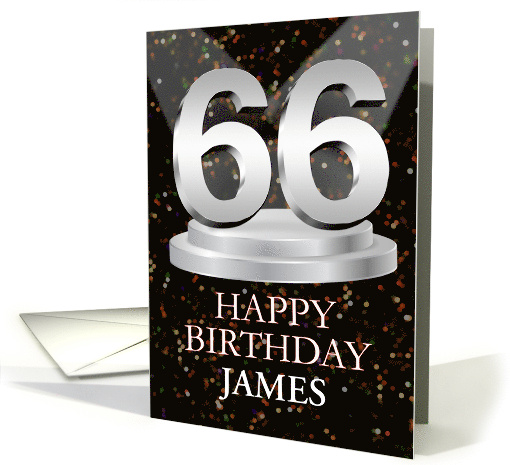 66th Birthday Add A Name James Spotlights card (1773276)