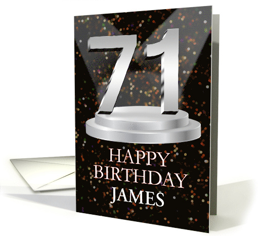 71st Birthday Add A Name James Spotlights card (1773358)