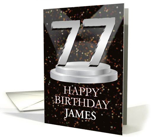 77th Birthday Add A Name James Spotlights card (1773370)