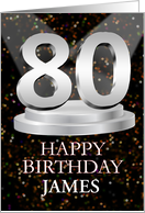 80th Birthday Add A Name James Spotlights card