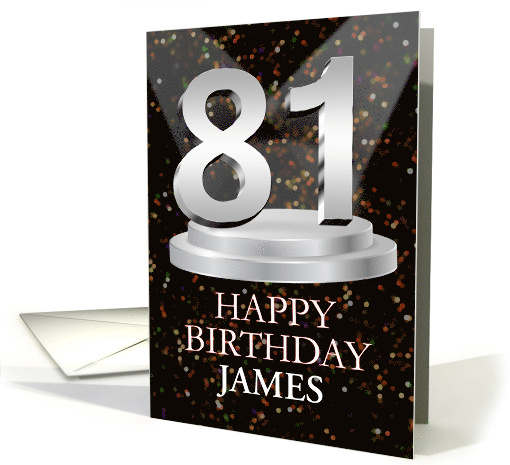 81st Birthday Add A Name James Spotlights card (1773480)