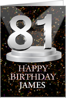 81st Birthday Add A Name James Spotlights card
