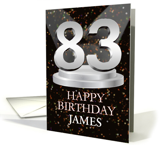 83rd Birthday Add A Name James Spotlights card (1773484)