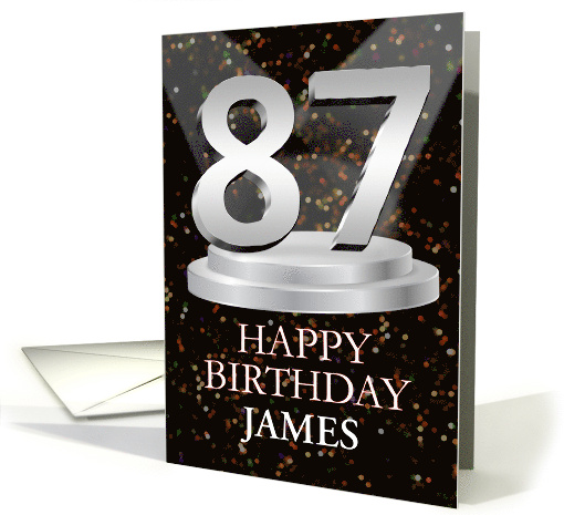 87th Birthday Add A Name James Spotlights card (1773492)