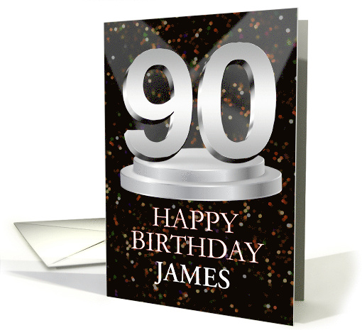 90th Birthday Add A Name James Spotlights card (1773498)