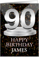 90th Birthday Add A Name James Spotlights card