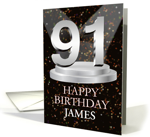 91st Birthday Add A Name James Spotlights card (1773502)