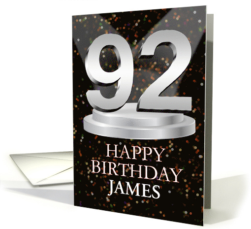92nd Birthday Add A Name James Spotlights card (1773504)
