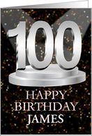 100th Birthday Add A Name James Spotlights card