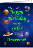 Sister Birthday Best in the Universe card