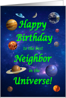 Neighbor Birthday Best in the Universe card