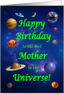 Mother Birthday Best in the Universe card
