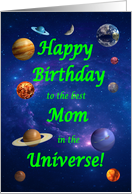 Mom Birthday Best in the Universe card